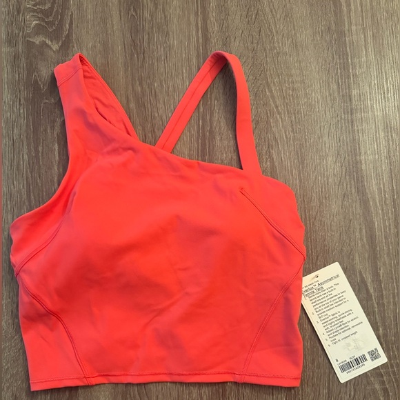 New with tags Lululemon Everlux Asymmetrical Tennis Tank Top,Glaze pink, size 8 - Picture 5 of 10